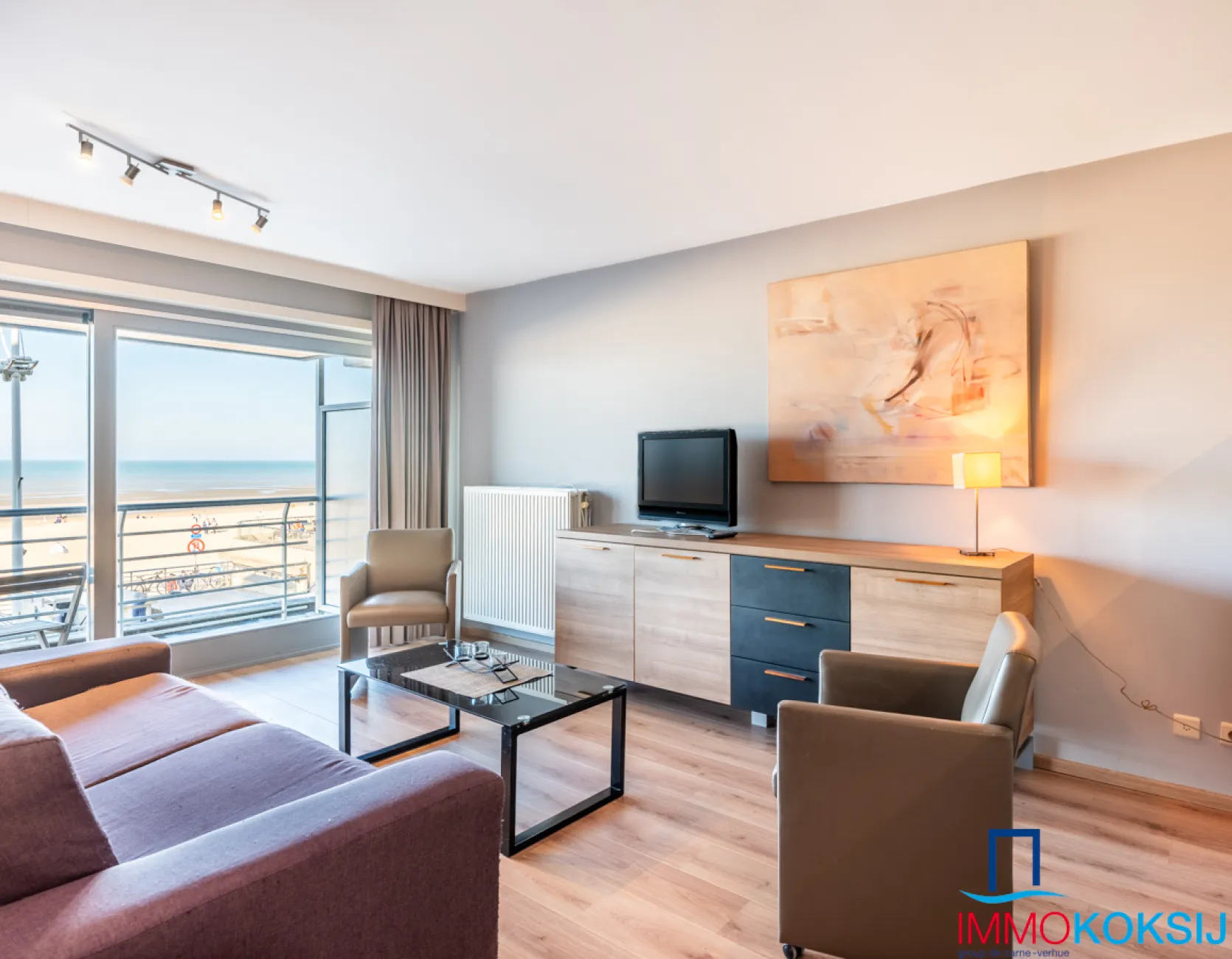Modern appartement met 2 slaapkamers en frontaal zeezicht